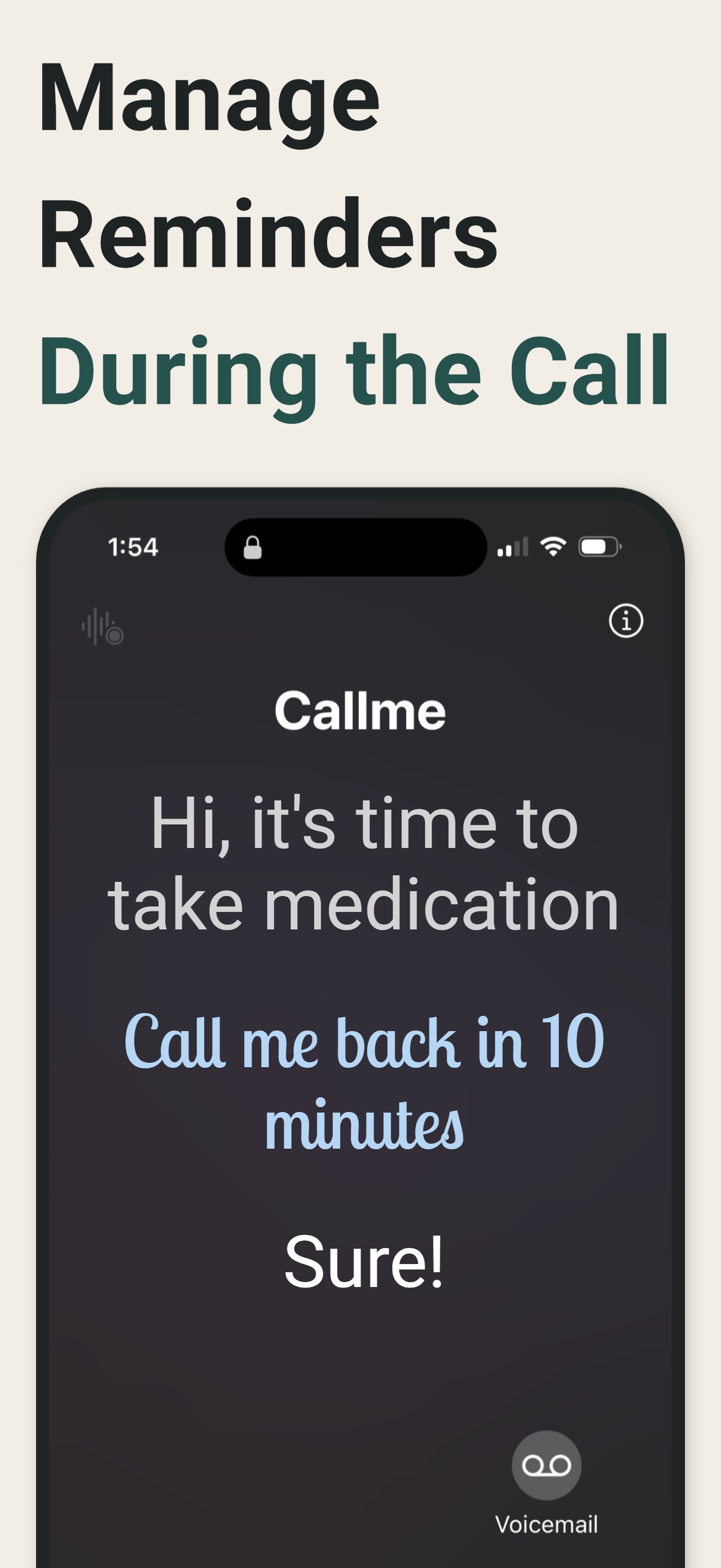 Callme app screenshot